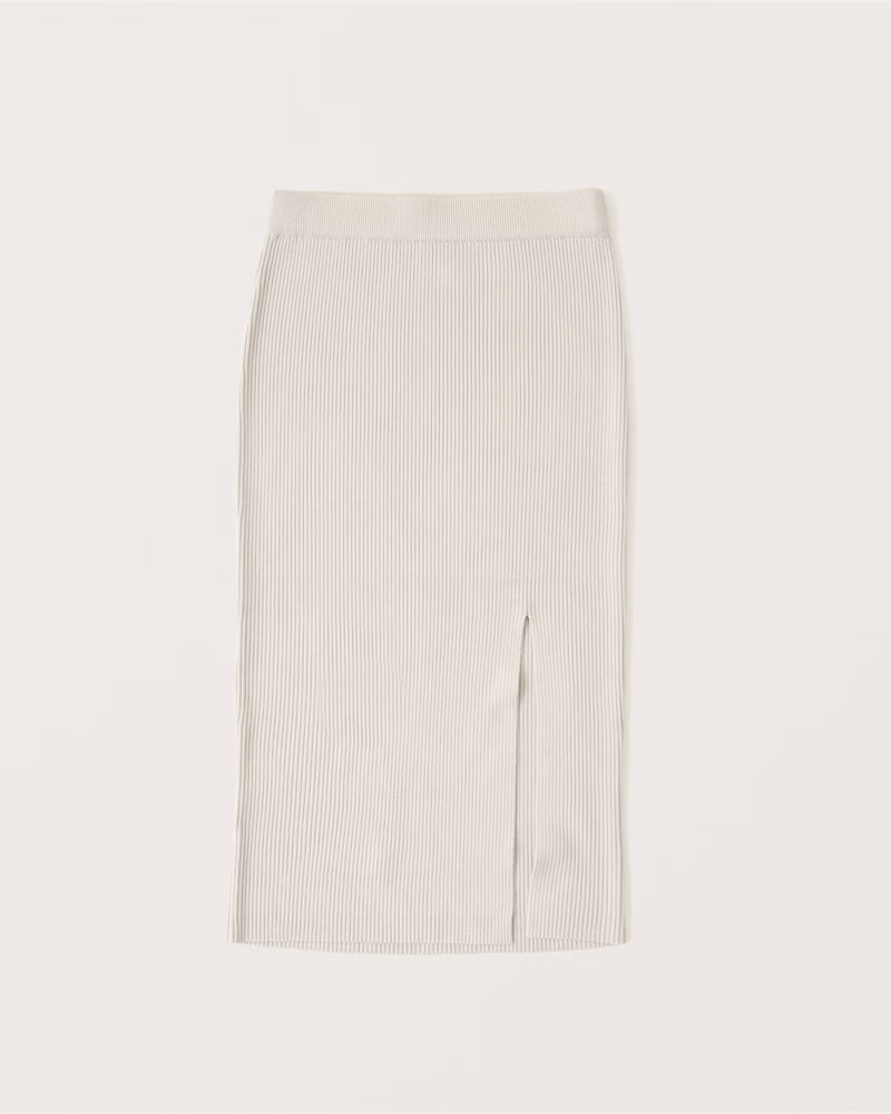 Women's Easy Ribbed Midi Skirt | Women's Clearance | Abercrombie.com | Abercrombie & Fitch (US)
