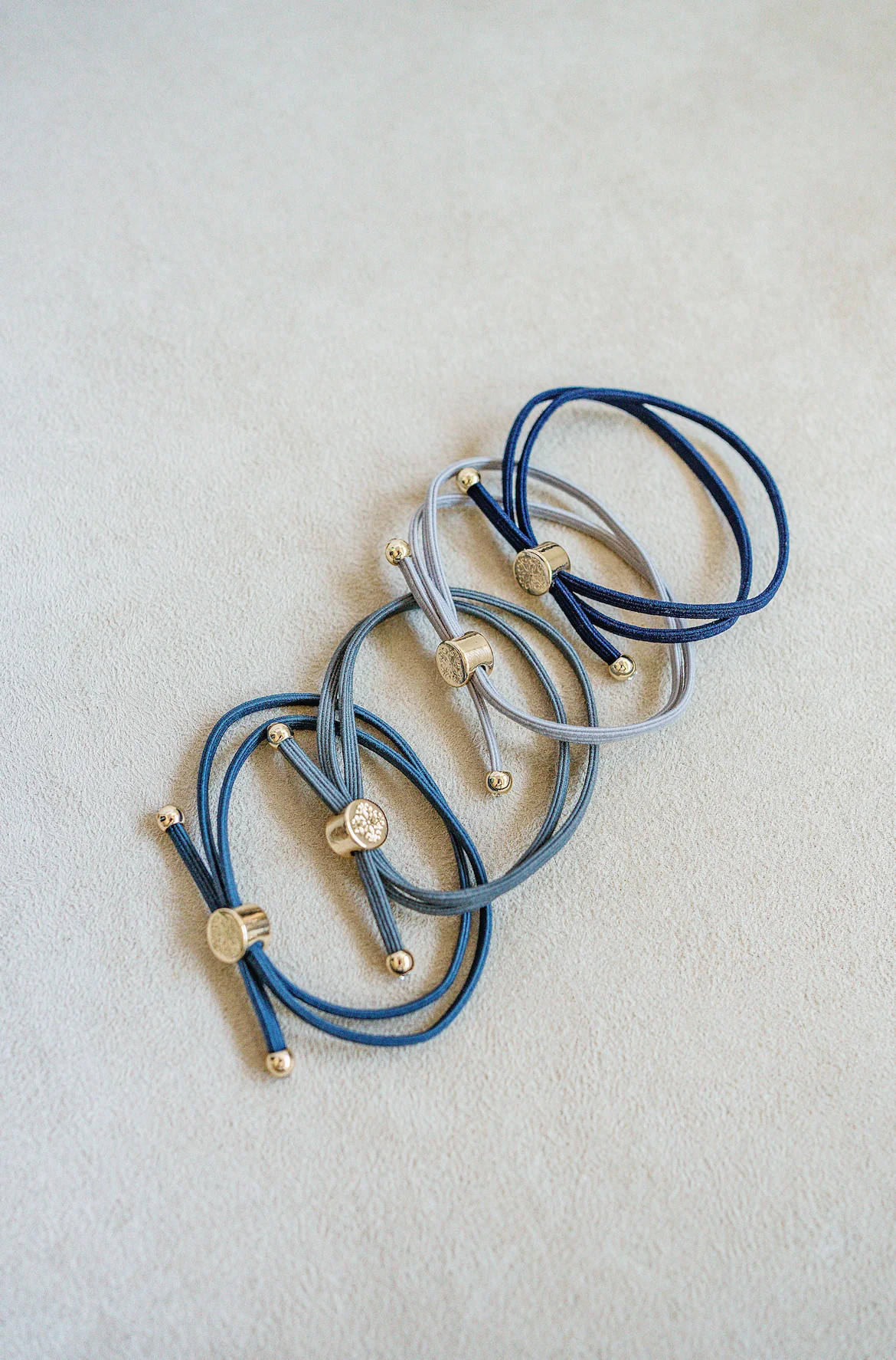 Skinny Hair Tie Set - Marine | Smith and Co. Jewel Design