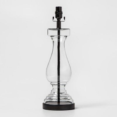 Large Glass Baluster Column Table Lamp Clear - Threshold™ | Target