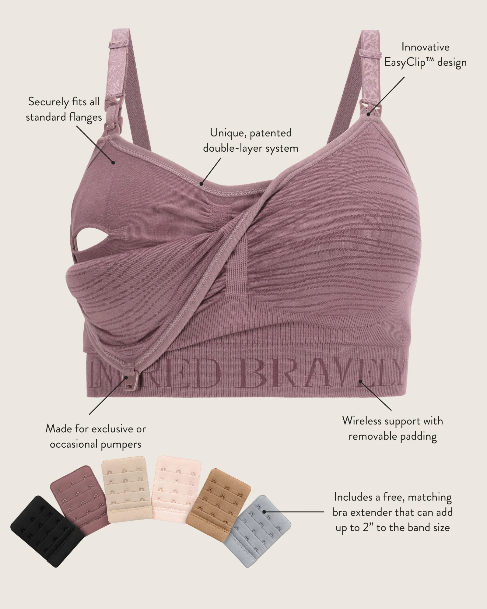 Sublime® Hands-Free Pumping & Nursing Bra | Beige – Kindred Bravely | Kindred Bravely