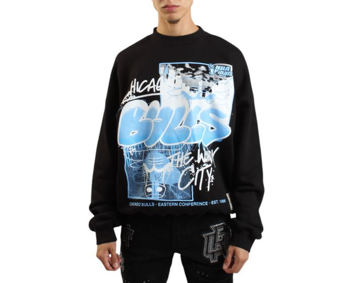 Mitchell and Ness NBA Throw Down Crew Neck HWC Bulls FC10685-CBUBLCK - Shiekh | Shiekh Shoes