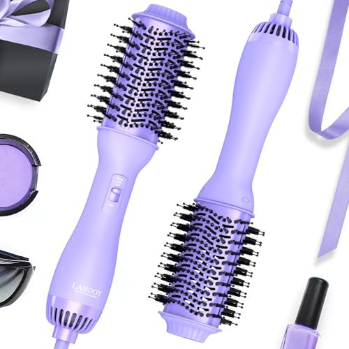 LANDOT 4-in-1 Blow Dryer Brush for Thick & Coarse Hair, Powerful Blowout Brush Styler with 60mm Oval Barrel,Fast Hair Drying & Frizz Control for Salon-Smooth and Manageable Hair at Home | Amazon (US)