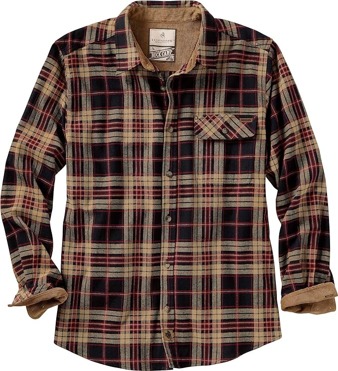 Legendary Whitetails Men's Flannel Shirt Long Sleeve Button Down 100% Cotton | Amazon (US)