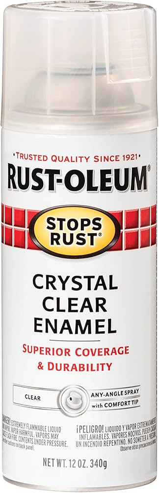 Rust-Oleum 7701830 Stops Rust Spray Paint, 12 oz, Gloss Crystal Clear | Amazon (US)