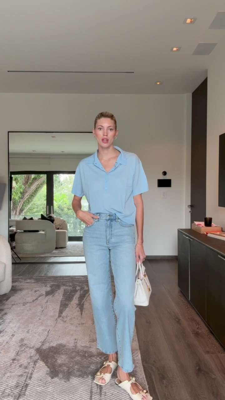 Super cute blue lightweight top for summer! 🤍 Would be great paired with some white trousers as well. 

 #LTKStyleTip