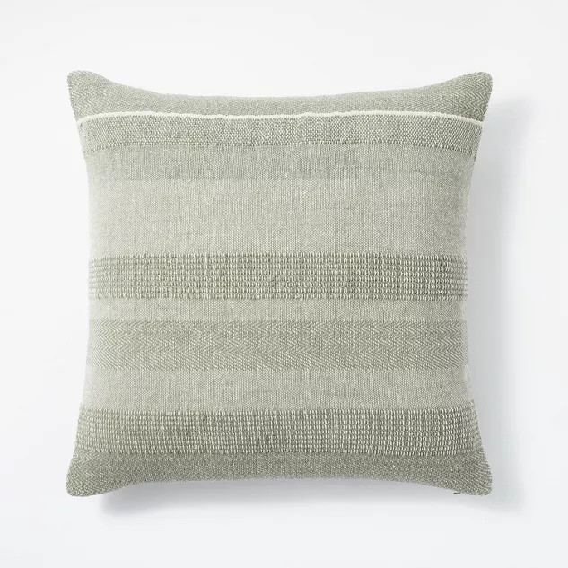 Oversized Cotton Woven Striped Square Throw Pillow - Threshold™ designed with Studio McGee | Target