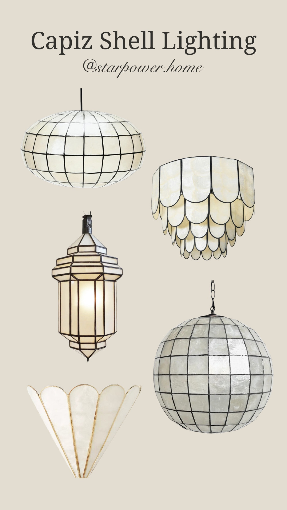 Capiz shell light fixtures, pendant lights, sconces, affordable lightingg

#LTKHome #LTKStyleTip