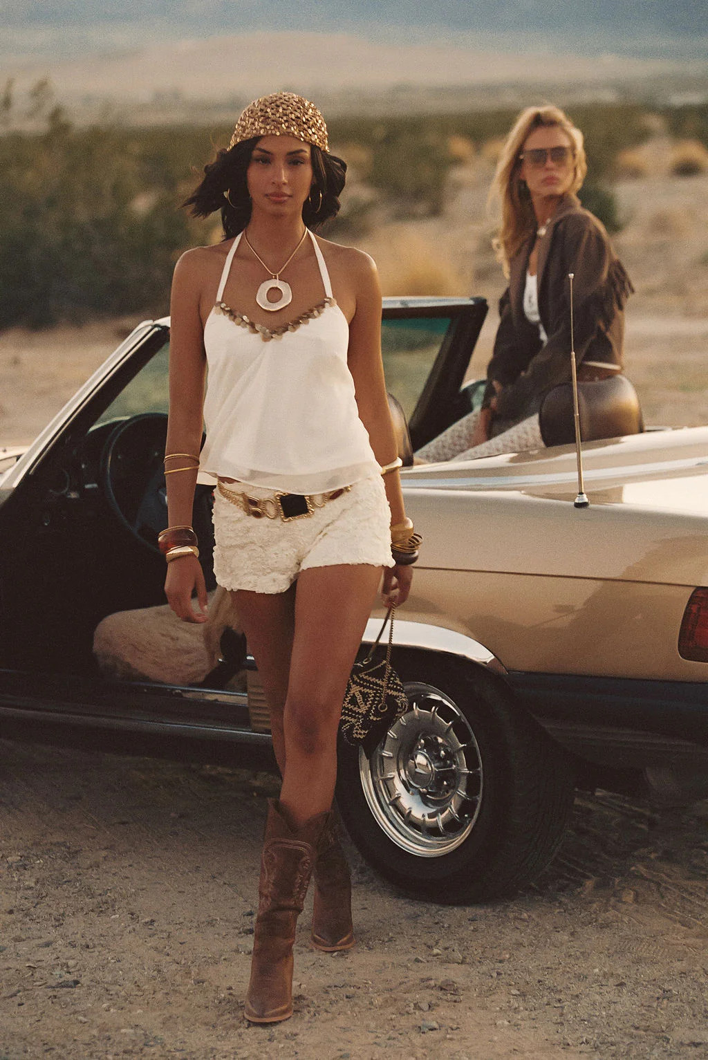 Annabel Ivory Sequin Halter Top | 12th Tribe