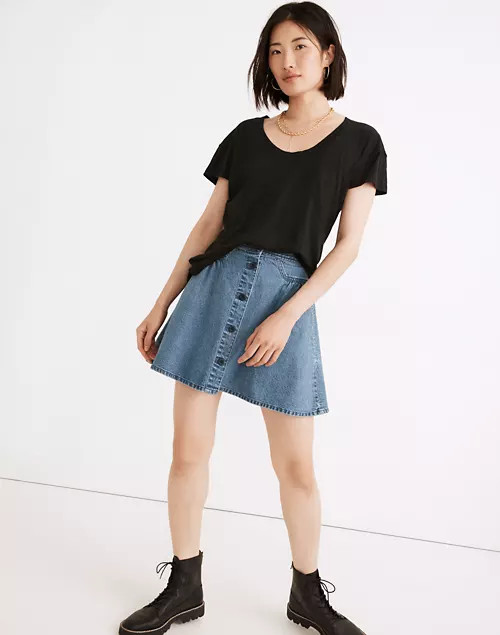 Whisper Cotton Scoopneck Tee | Madewell