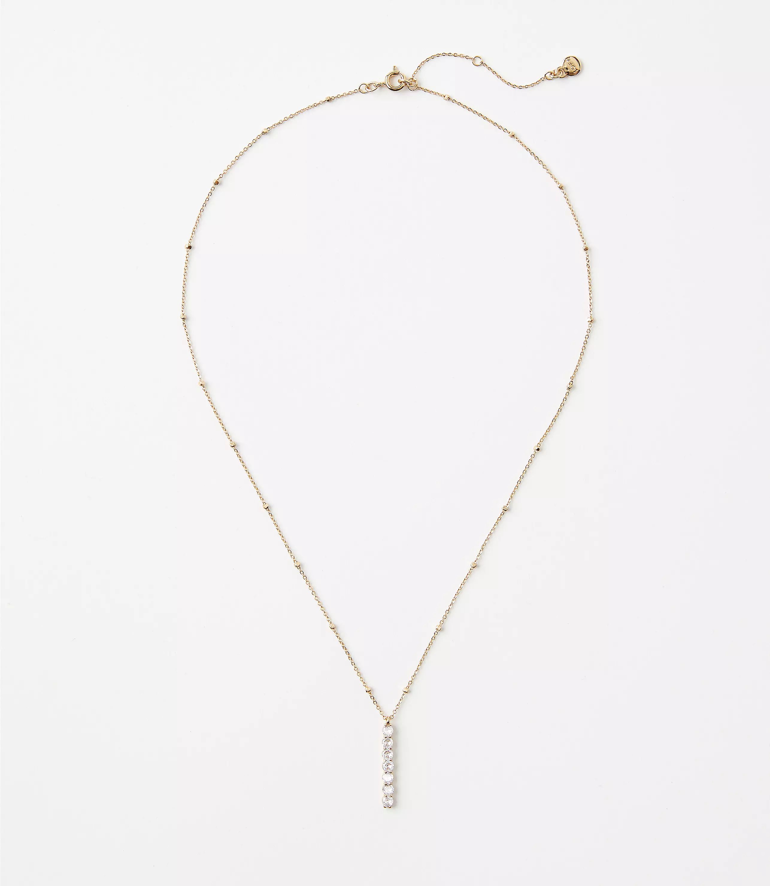 Demi Fine Sparkle Vertical Bar Necklace | LOFT