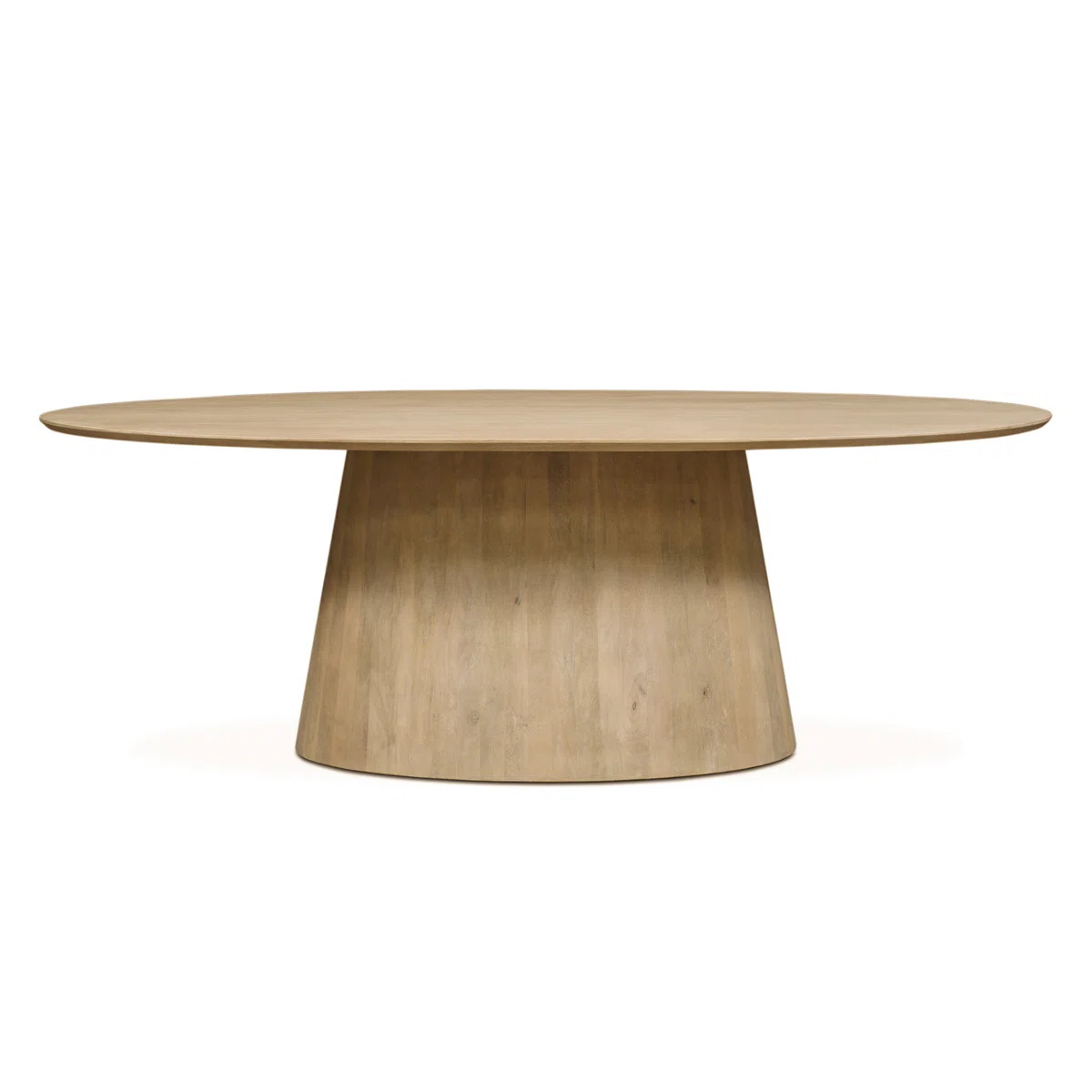Kelsei 86" Oval Dining Table In Natural White Finish | Wayfair North America