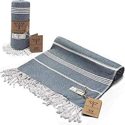 Smyrna Classical Series Original Turkish Beach Towel | 100% Cotton, Prewashed, 37 x 71 Inches | P... | Amazon (US)