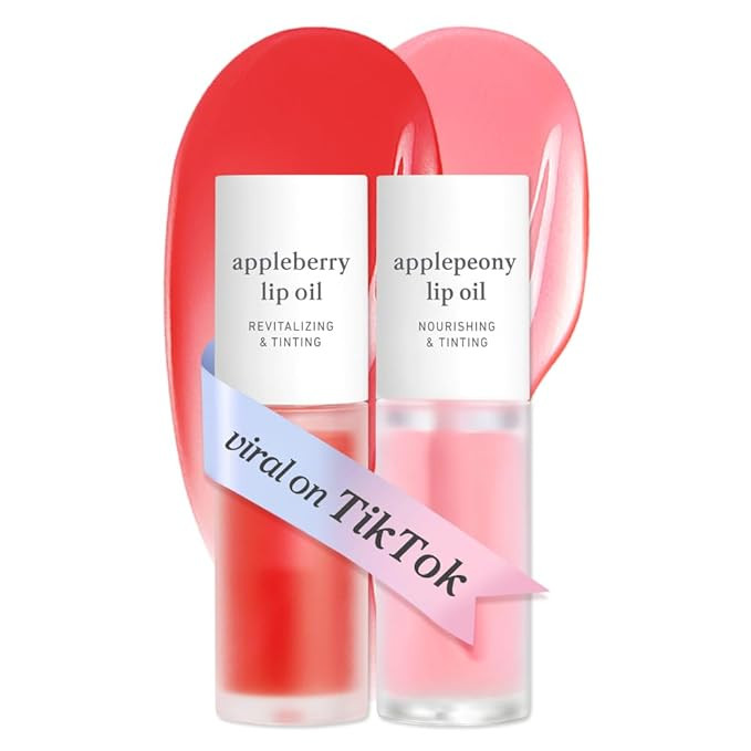 NOONI Korean Lip Oil Set - Appleberry & Applepeony - Long-Lasting, Moisturizing, Revitalizing - W... | Amazon (US)