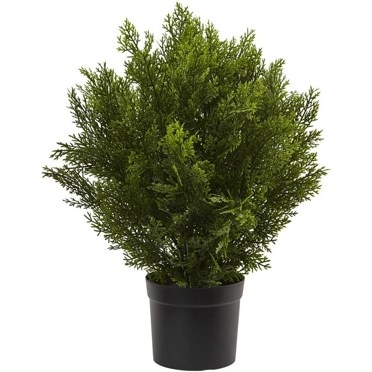 Nearly Natural 2' Cedar Bush Artificial Plant (Indoor/Outdoor), Green | Walmart (US)