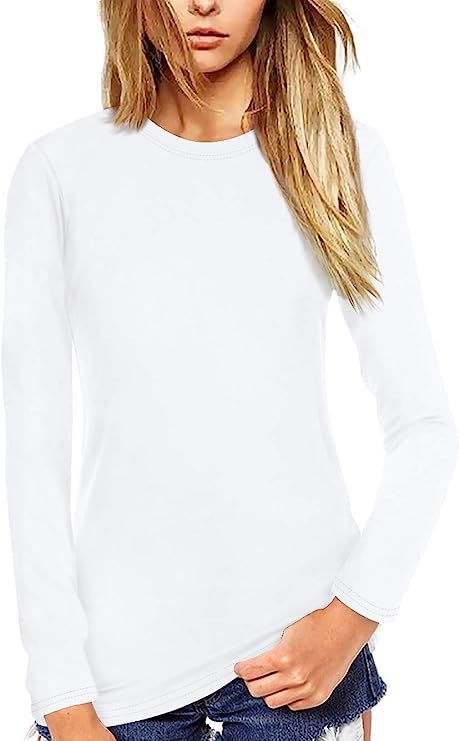 Beluring Women T Shirt Short/Long Sleeve Crew Neck Tee Tops Blouse | Amazon (US)