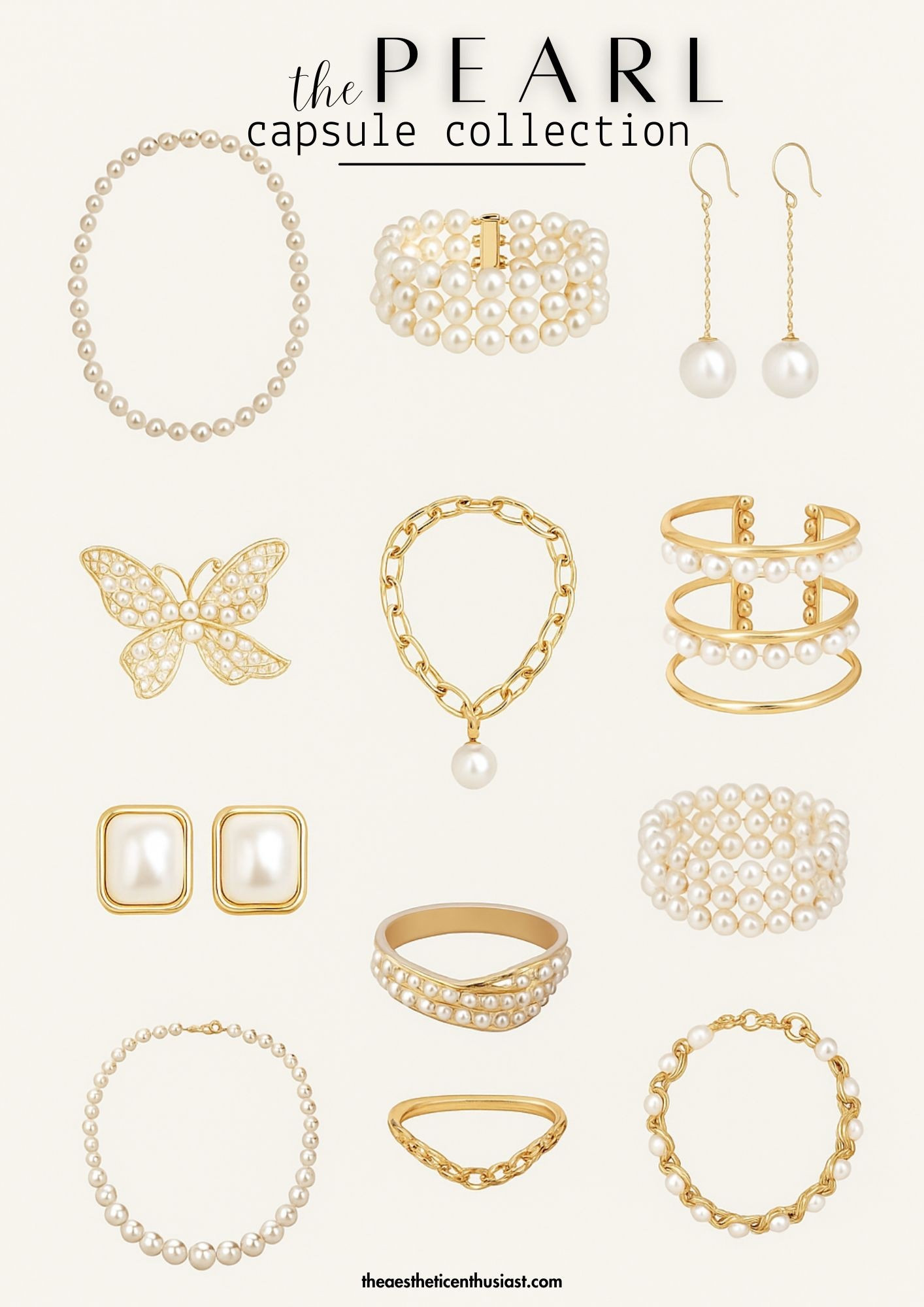 ✨ The Pearl Capsule Collection ✨
Timeless. Feminine. Luxe.
Whether you’re curating a dreamy vanity or styling an old money aesthetic, these pearl pieces are everything. From dainty gold-dipped rings to statement cuffs and classic strands, this edit was made to romanticize your jewelry drawer.

🕊️ Perfect for bridal events, summer soirées, or your daily soft girl look.

💫 Tap to shop these pearl-core essentials — each piece is linked below for you to recreate the full collection. Available now via my LTK storefront.

#LTKBeauty #LTKStyleTip