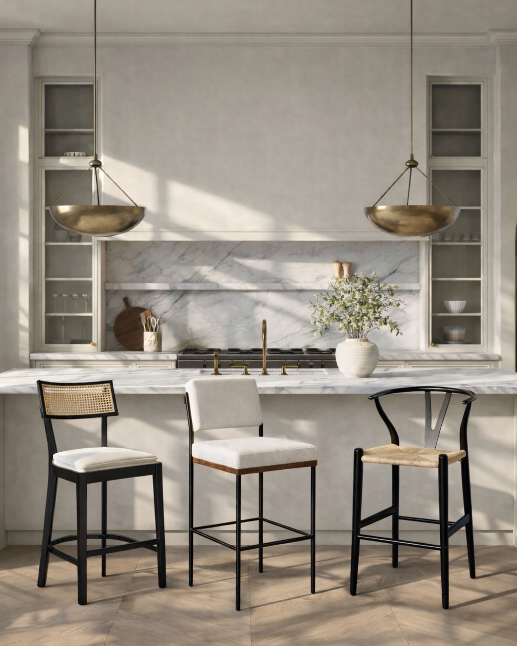 These are the counter stools that instantly elevate a kitchen.

Clean lines, warm wood tones, and subtle texture—this is what makes a space feel high-end without trying too hard.

The key is balance:
– Soft upholstery for comfort
– Wood + woven details for warmth
– Black accents to ground everything

They add contrast exactly where you want it—without overwhelming the space.

If your kitchen feels unfinished, it’s probably your stools.

If you’ve been debating your stools… this is your sign to stop overthinking it 🤍 

 #LTKHome