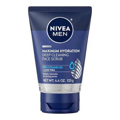 NIVEA Men Maximum Hydration Deep Cleaning Face Scrub with Aloe Vera - 4.4oz | Target