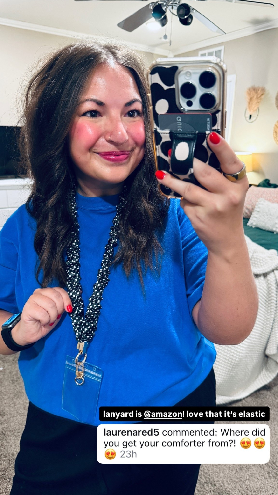 lanyard is amazon! love that it’s elastic