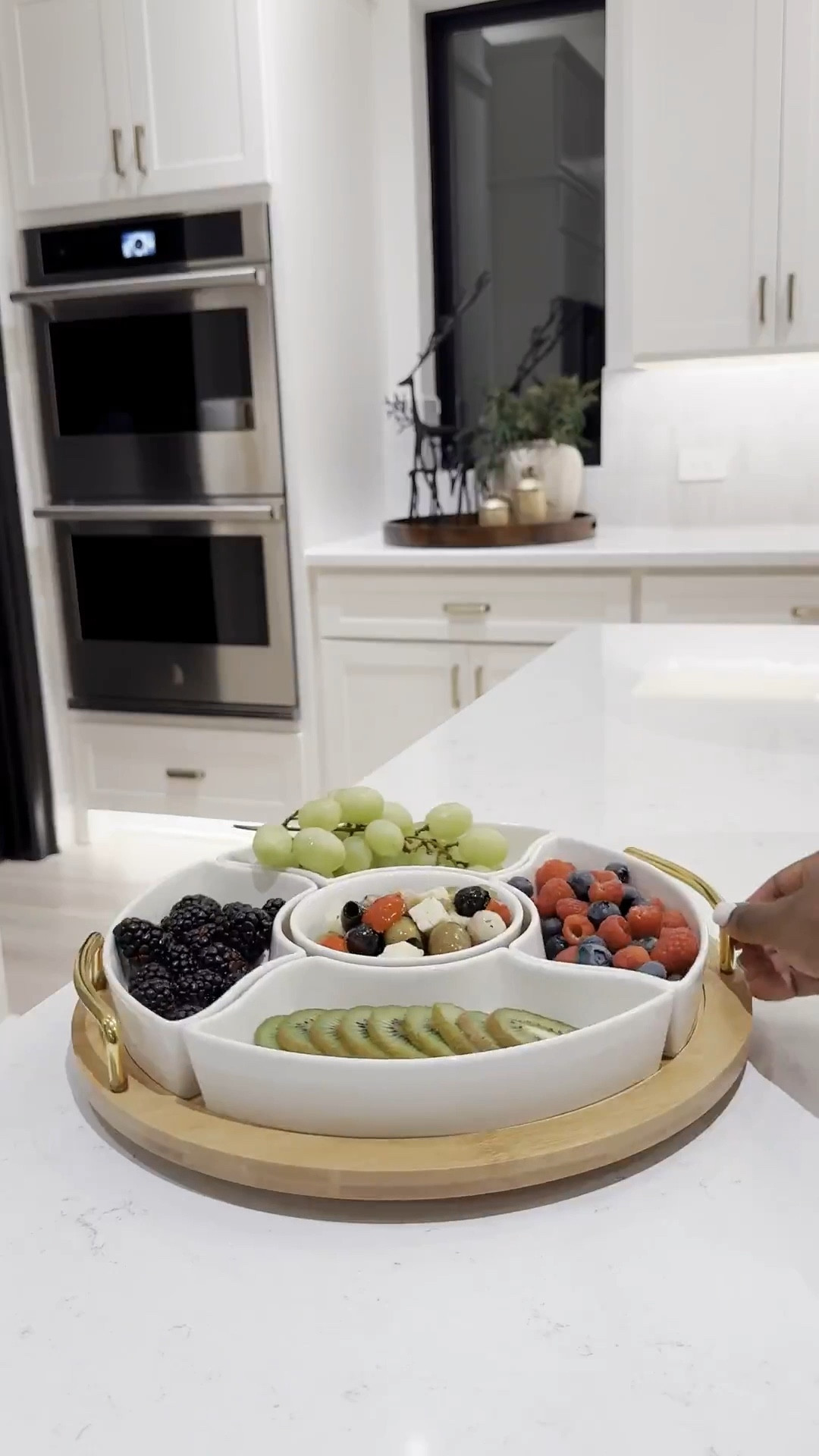 * Gold cluster tray is now sold out…. I’ve linked the white and gold option 🤎

Found the most practical serving containers that can be used all year round! 🥘 …. The cluster tray comes in white/gold, silver, & gold - perfect for serving appetizers & is handwash recommended ☺️

Condiment server - perfect for serving your guacamole, cheese dips, ketchup, mustard, and relish! 🍲 

Lazy Susan serving tray - has got to be my fave find! 🍱 The upgraded fruit platter, Taco bar, chip and dip station 🤎

#LTKHoliday #LTKSeasonal #LTKHome