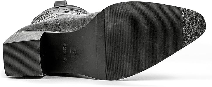 Pasuot Cowboy Boots for Women - Cowgirl Western Mid Calf Boots with Embroidery, Pointed Toe Retro... | Amazon (US)