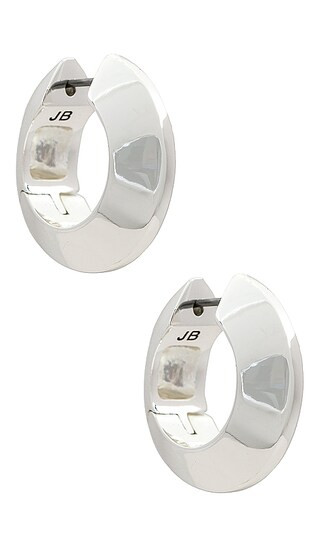 Wide Hinged Hoop in Silver | Revolve Clothing (Global)