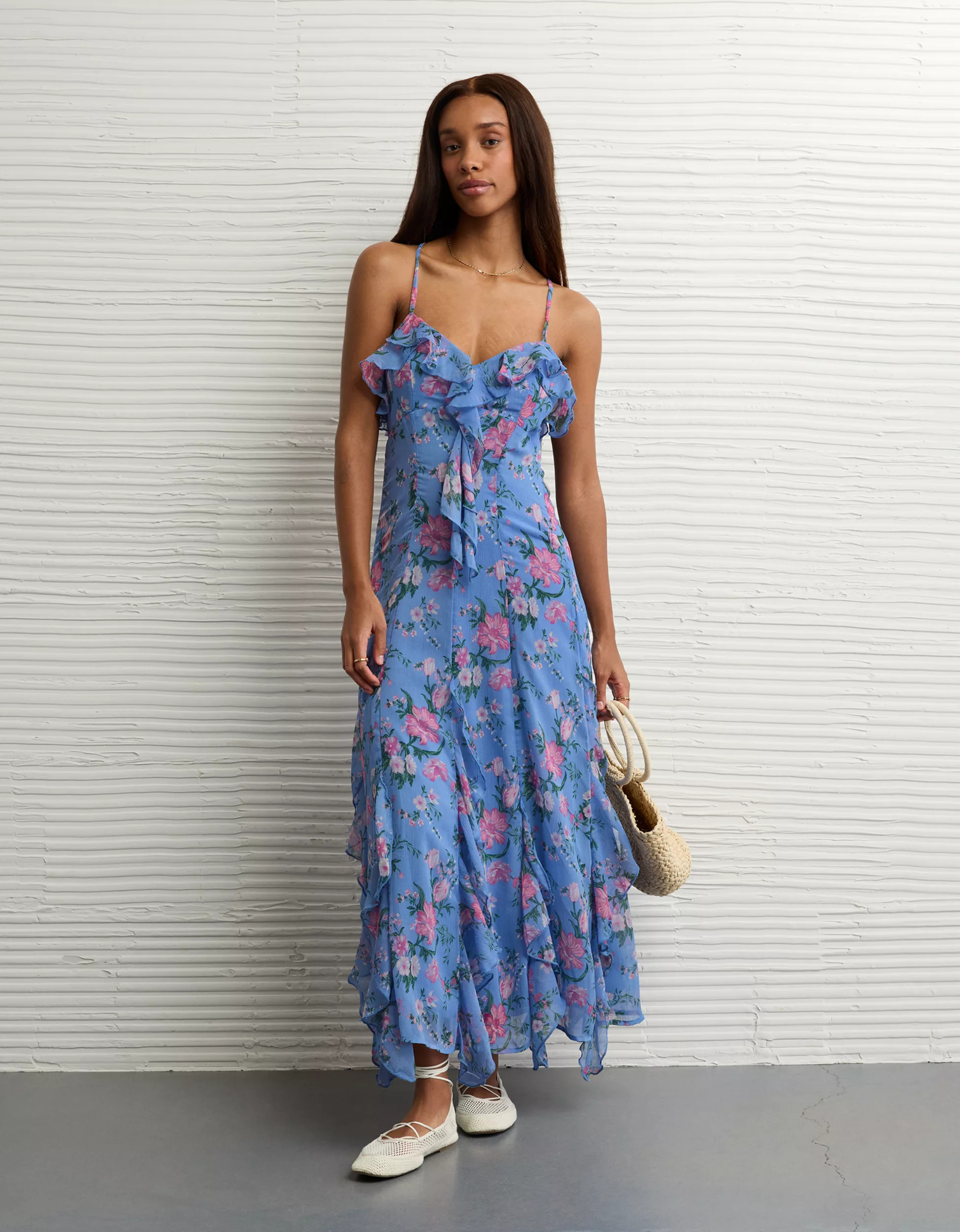 AE Tiered Ruffle Maxi Dress | American Eagle Outfitters (US & CA)