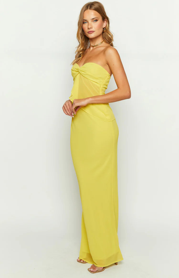 Jacqulin Yellow Maxi Skirt | Beginning Boutique (AU)