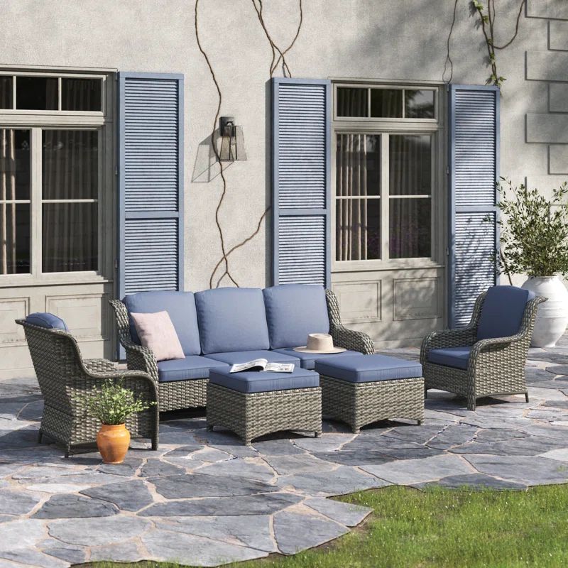 Amanda 5 - Person Outdoor Seating Group with Cushions | Wayfair North America