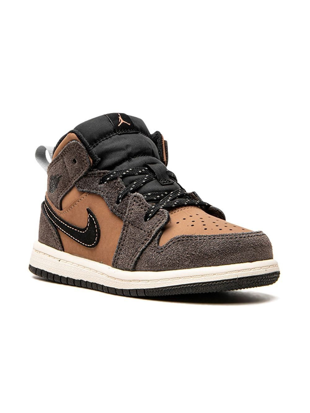 Jordan Kids Jordan 1 Mid SE sneakers - Brown | Farfetch Global