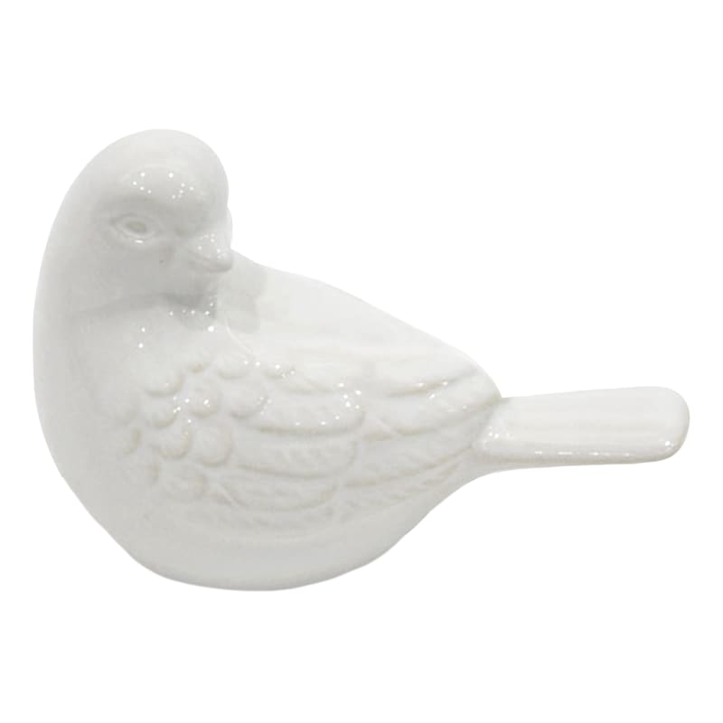 White Ceramic Bird, 4" | At Home