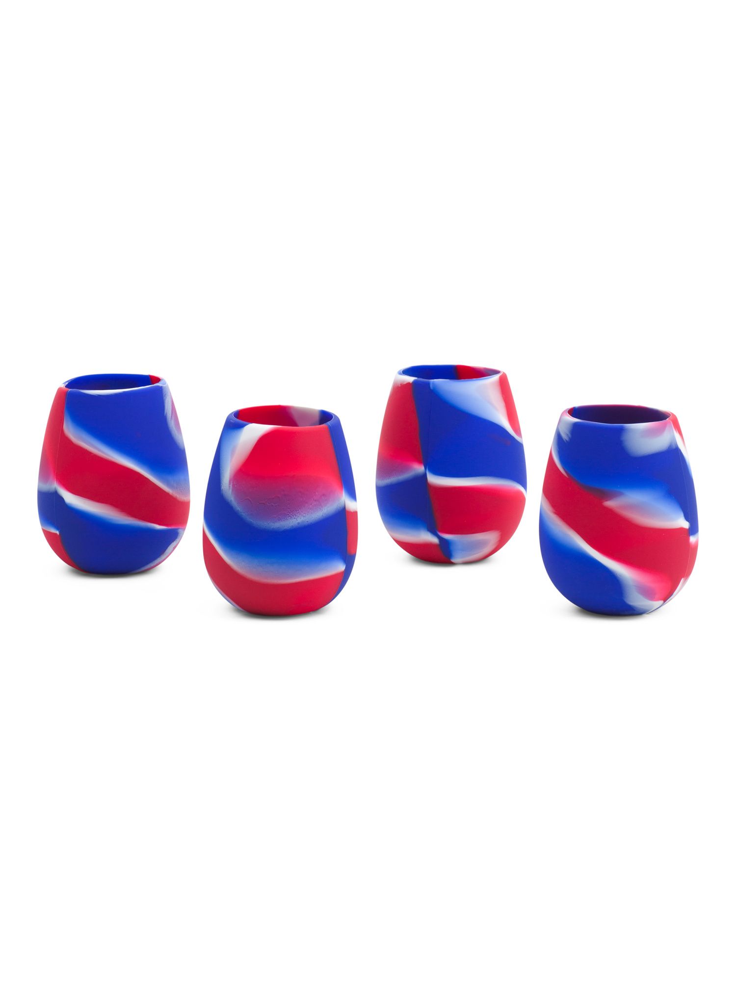 4pk Outdoor Tie Dye Silicone Wine Glasses | TJ Maxx