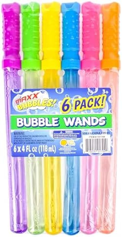 Sunny Days Entertainment Maxx Bubbles 4oz Bubble Wands – 6 Pack Bubble Wand Toy | Summer Fun, O... | Amazon (US)