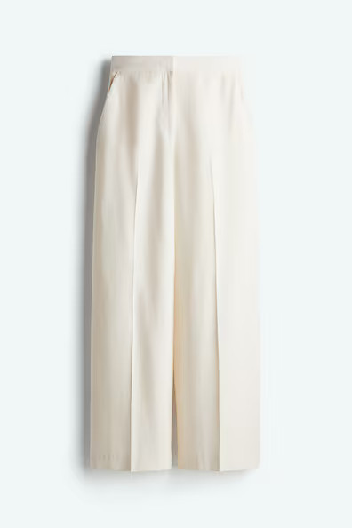 H & M - Wide-Leg Pants - White | H&M (US + CA)