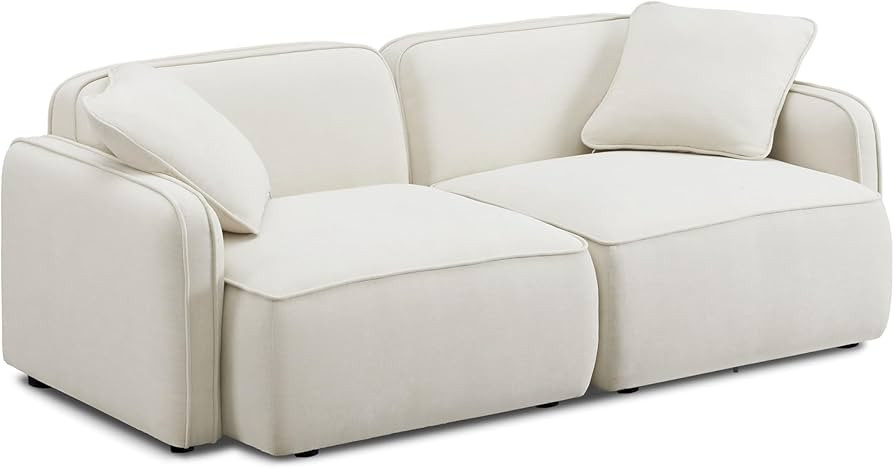 Tov Furniture Travie Modular Loveseat (Sand Upcycled Linen) | Amazon (US)