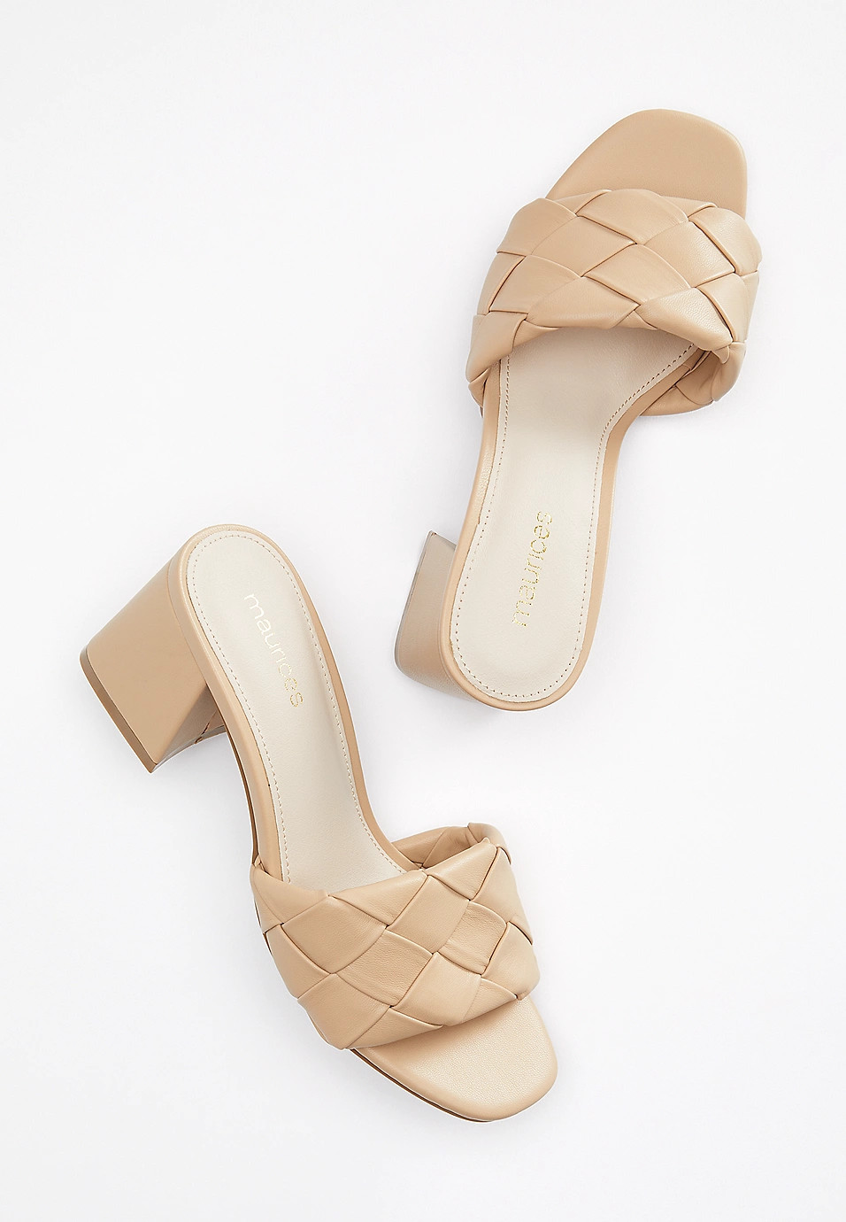Khloe Quilted Block Tan Heel | Maurices
