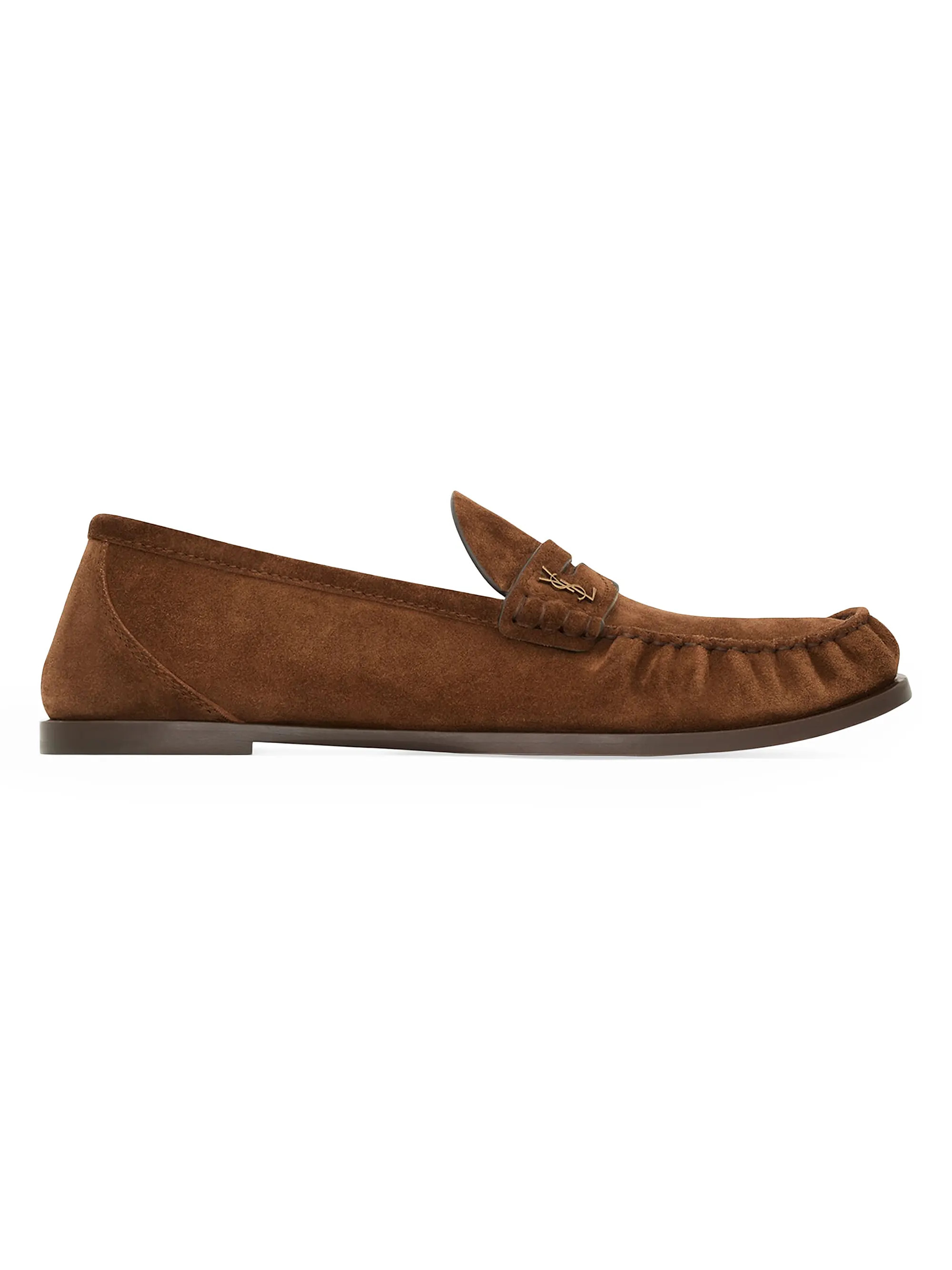 Saint Laurent Women's Loafers in Suede | Saks Fifth Avenue | Saks Fifth Avenue