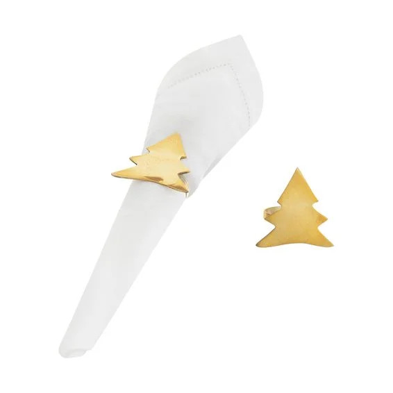 Jogo de Argola para Guardanapos Home Style Natal Gold Pine - Camicado | Camicado (BR)