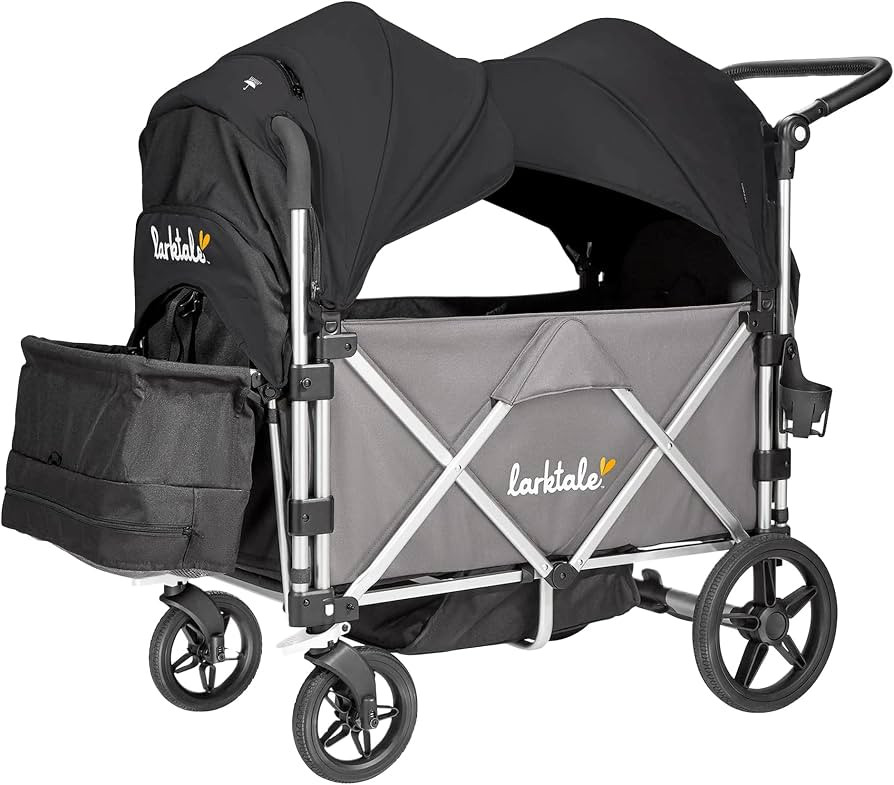 Larktale caravan with Canopies - Double Seater Collapsible Wagon, All-Terrain Stroller Wagon for ... | Amazon (US)