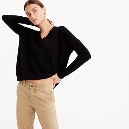V-neck Boyfriend sweater in everyday cashmere | J.Crew US
