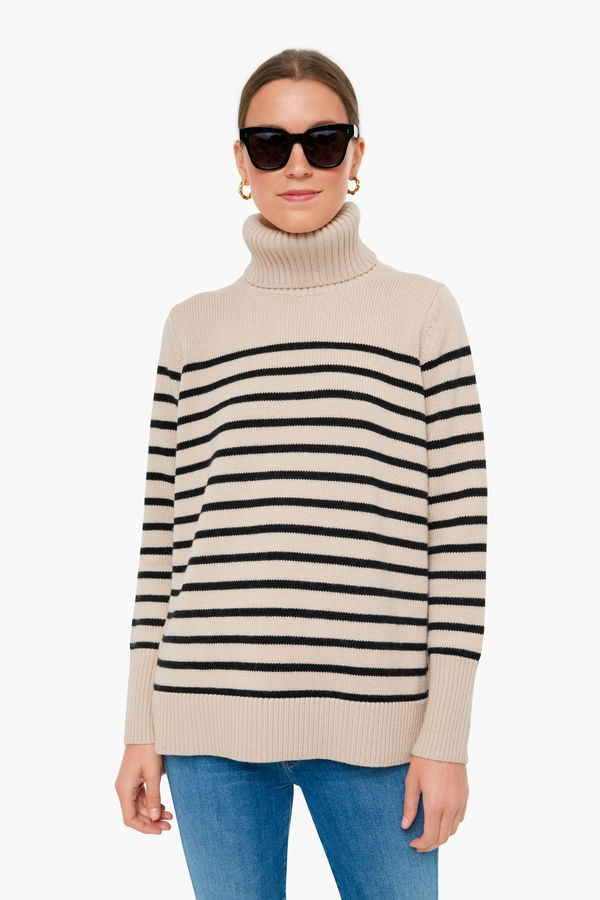 Sand and Black Sophia Sweater | Tuckernuck (US)