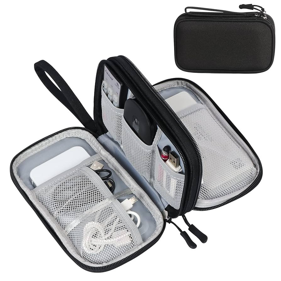 FYY Travel Cable Organizer Pouch Electronic Accessories Carry Case Portable Waterproof Double Lay... | Amazon (US)