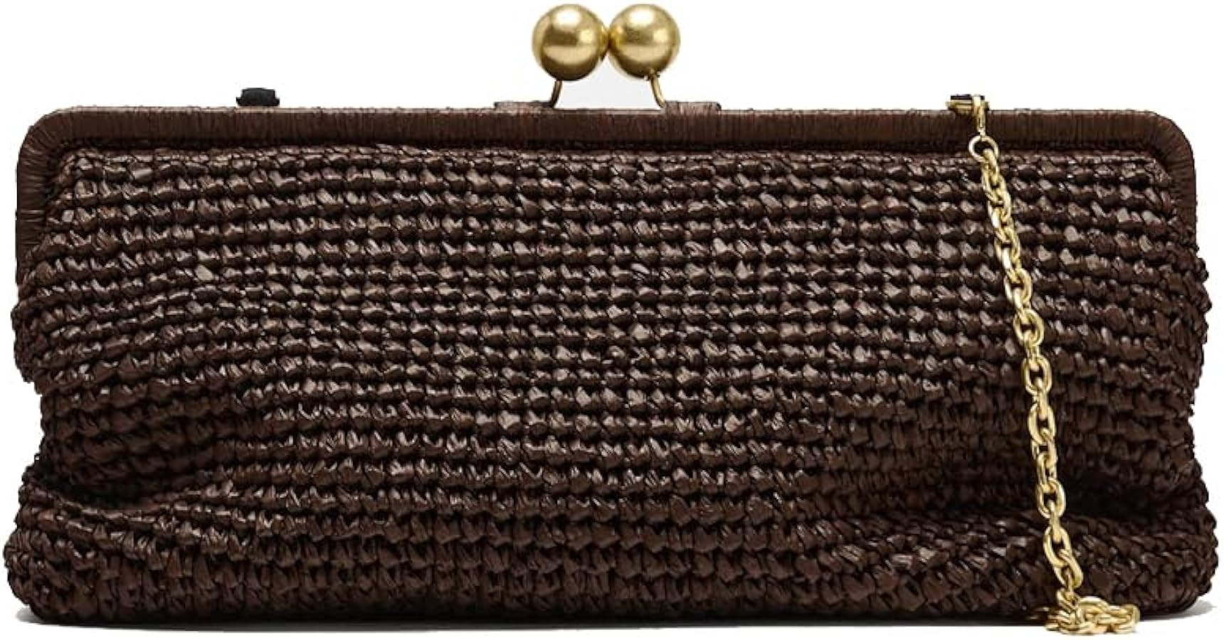 Amazon.com: CATSEA Straw Kiss Lock Crossbody Bag Woven Shoulder Bag for Women Fashion Evening Handbag Kiss Clasp Crossbody Purse Clutch : Clothing, Shoes & Jewelry | Amazon (US)
