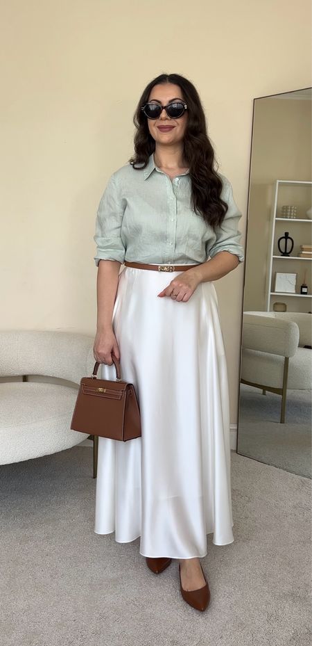 Classic & chic early summer outfit. Shirt is from H&M, wearing size S. Skirt is from LilySilk, wearing size UK10. Bag is from Totes Luxe Uk. Use code “Larisa20” for 20% off your LilySilk purchases .

#LTKeurope #LTKstyletip #LTKsummer