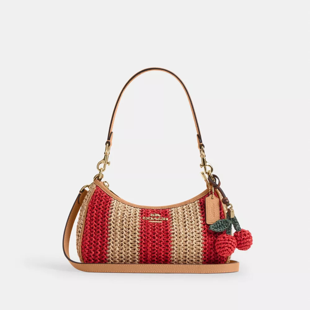 Teri Shoulder Bag With Stripes And Charm | Coach (US)