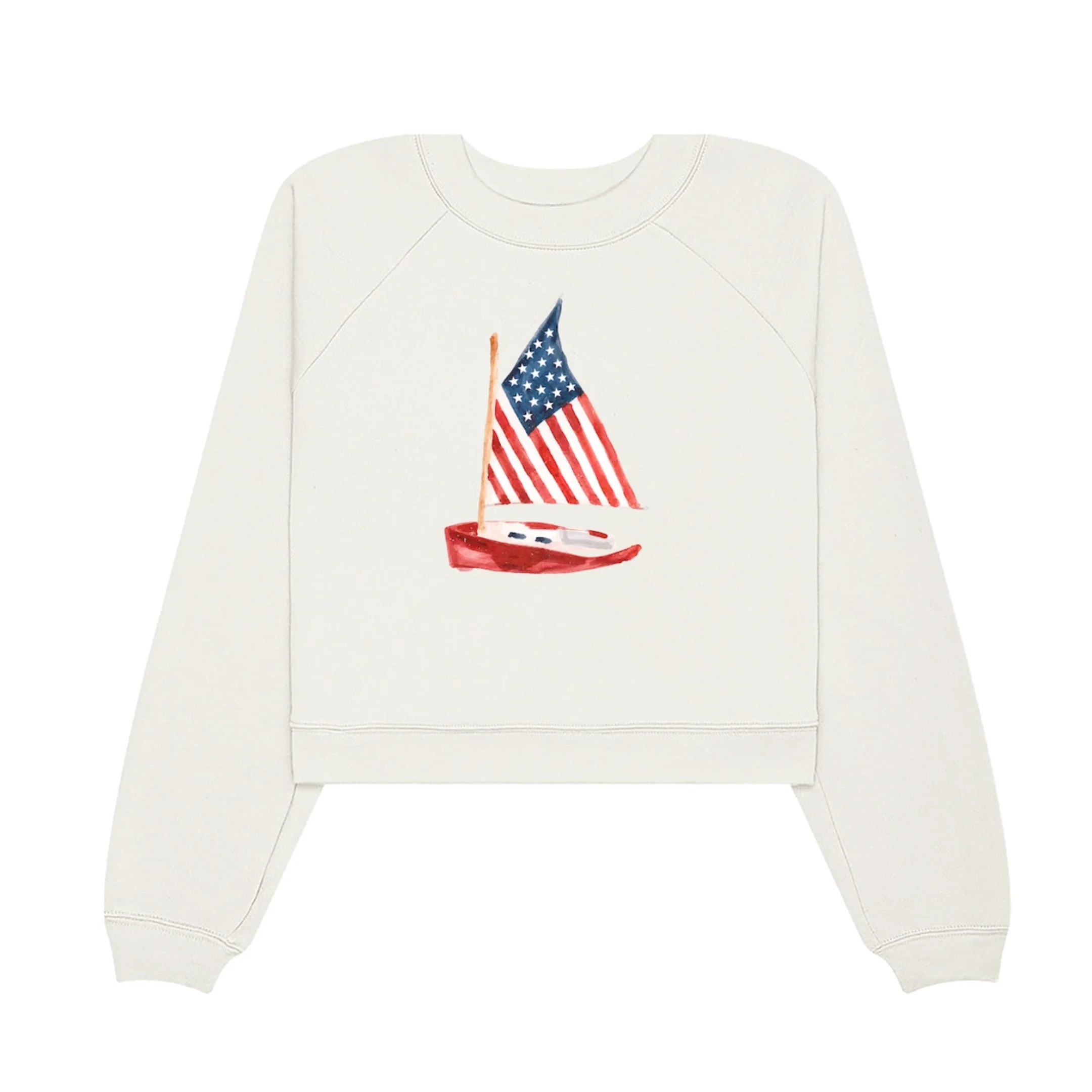 Ahoy America! Women's Cropped Crewneck | Shop Kristin Jones