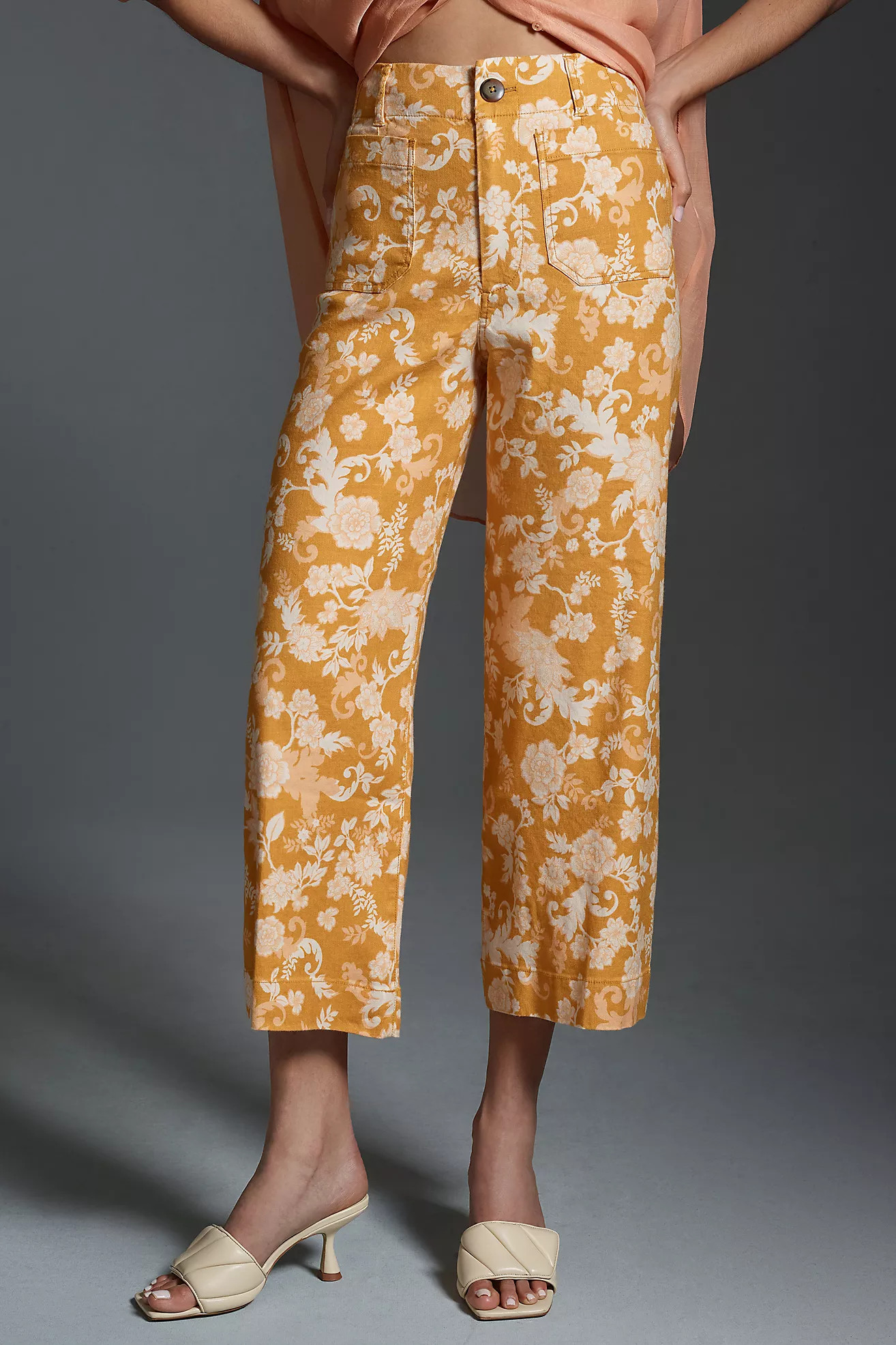 The Colette Cropped Wide-Leg Linen Pants by Maeve | Anthropologie (US)