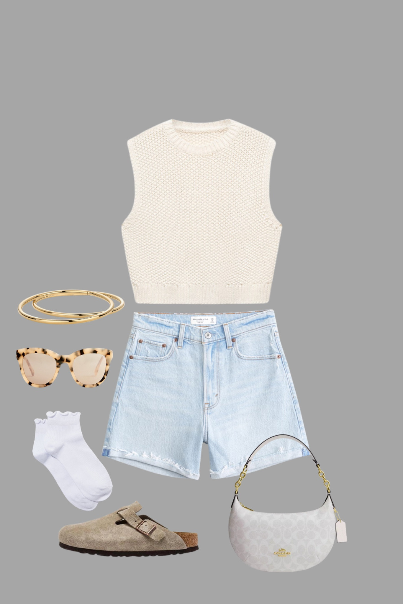 Casual summer outfits 
Knit tops
Denim shorts
Abercrombie shorts 
Boston Birkenstocks 
Gold bangle bracelets
Cute summer outfit 
Sunglasses 
Summer style
Capsule wardrobe 

#LTKStyleTip #LTKSeasonal