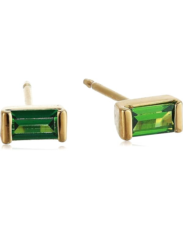 Amazon Essentials 18K Yellow Gold Plated Sterling Silver Baguette Stud Earrings (previously Amazo... | Amazon (US)