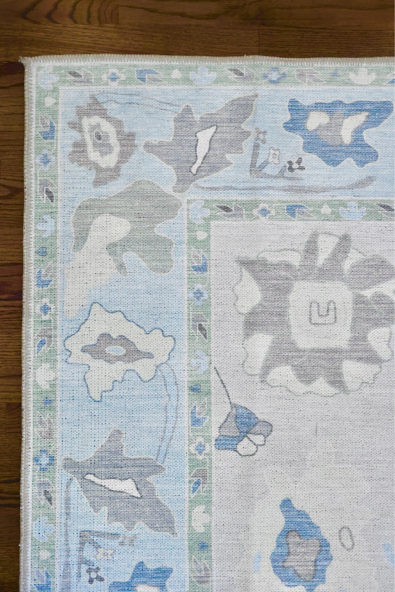 This blue, green, and gray floral rug is an amazing look for less deal on Amazon. Perfect for any preppy living room, bedroom or home office  

#LTKFamily #LTKHome #LTKSeasonal